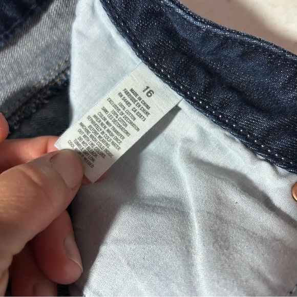 American Eagle Outfitters Blue Jean Shorts Distressed Style size 16 - Picture 3 of 7